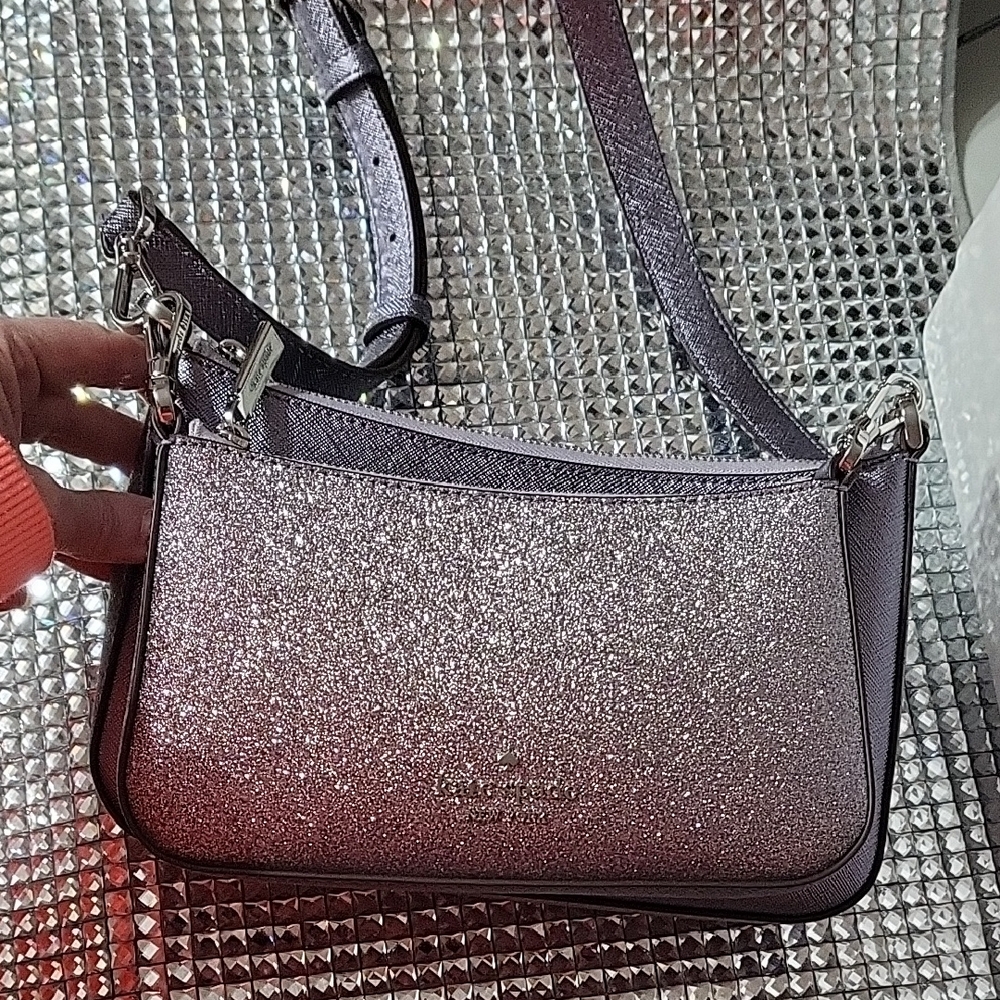 Kate Spade DUO Glittery Purple Shoulder Bag